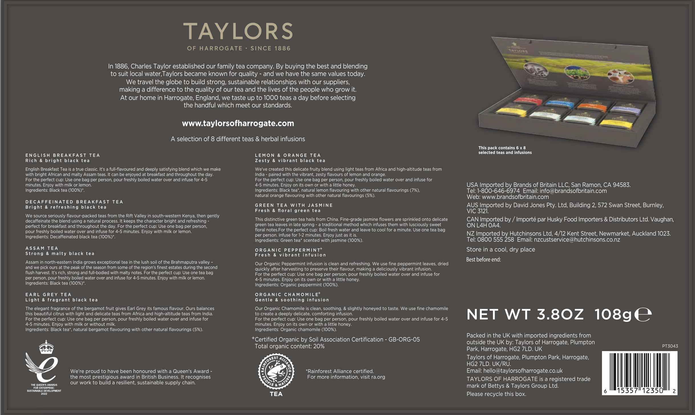 Taylors of Harrogate Tea Sampler 2